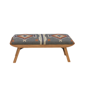 Blue Kilim Folding Bench