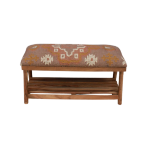 Natural Kilim Storage Bench