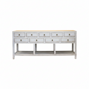 Soft Grey Elm Console Table