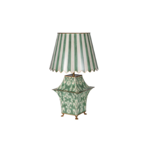 Forest Green Metal Ikat Table Lamp