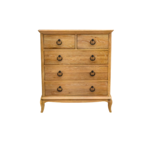 Paris Weathered Oak 5 Drawer Chest of Drawers