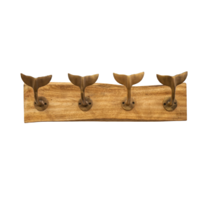 4 Antique Gold Whale Hooks