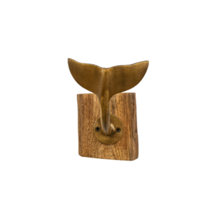 Single Antique Gold Whale Hook