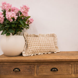 Natural Floral Block Print Cushion