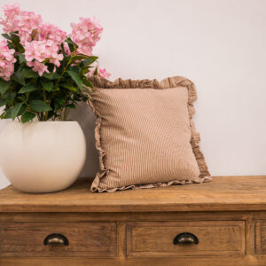 Brick Stripe Frill Cushion
