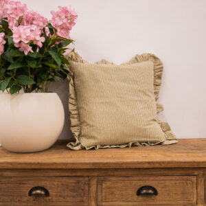 Forest Stripe Frill Cushion