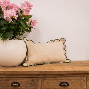 Moss Scallop Edge Cushion