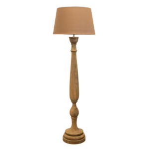 Column Floor Lamp with Linen Shade