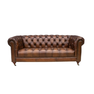 Buckingham 3 Seater Sofa in Vintage Cognac Leather