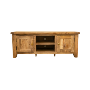 Denham Smoked Solid Mango Wood Large TV Unit