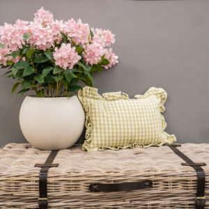 Green Rectangle Gingham Cushion