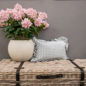 Blue Rectangle Gingham Cushion