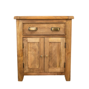 Denham Smoked Solid Mango Wood Hall Cabinet
