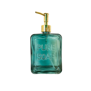 Blue Embossed Soap Dispenser
