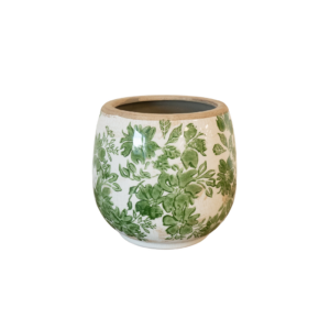 Green Floral Planter