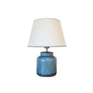 Small Blue Glazed Ceramic Lamp