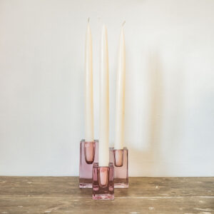 Set of 3 Pink Candle Holders