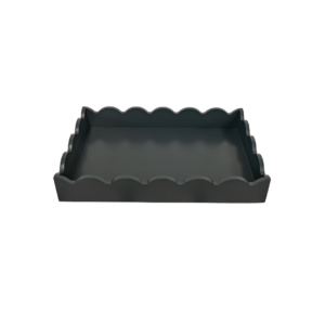 Small Rectangular Scalloped Tray in Indigo
