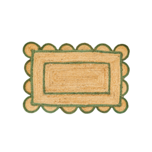 Green Scallop Jute Rug