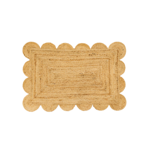 Natural Scallop Jute Rug