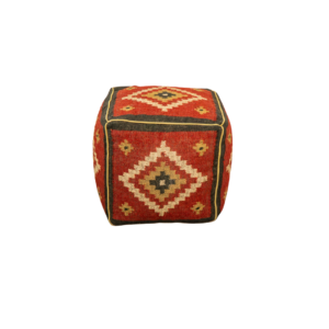 Red Kilim Footstool