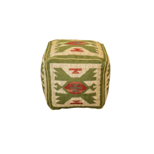 Green Kilim Footstool