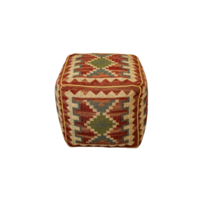 Red & Blue Kilim Footstool