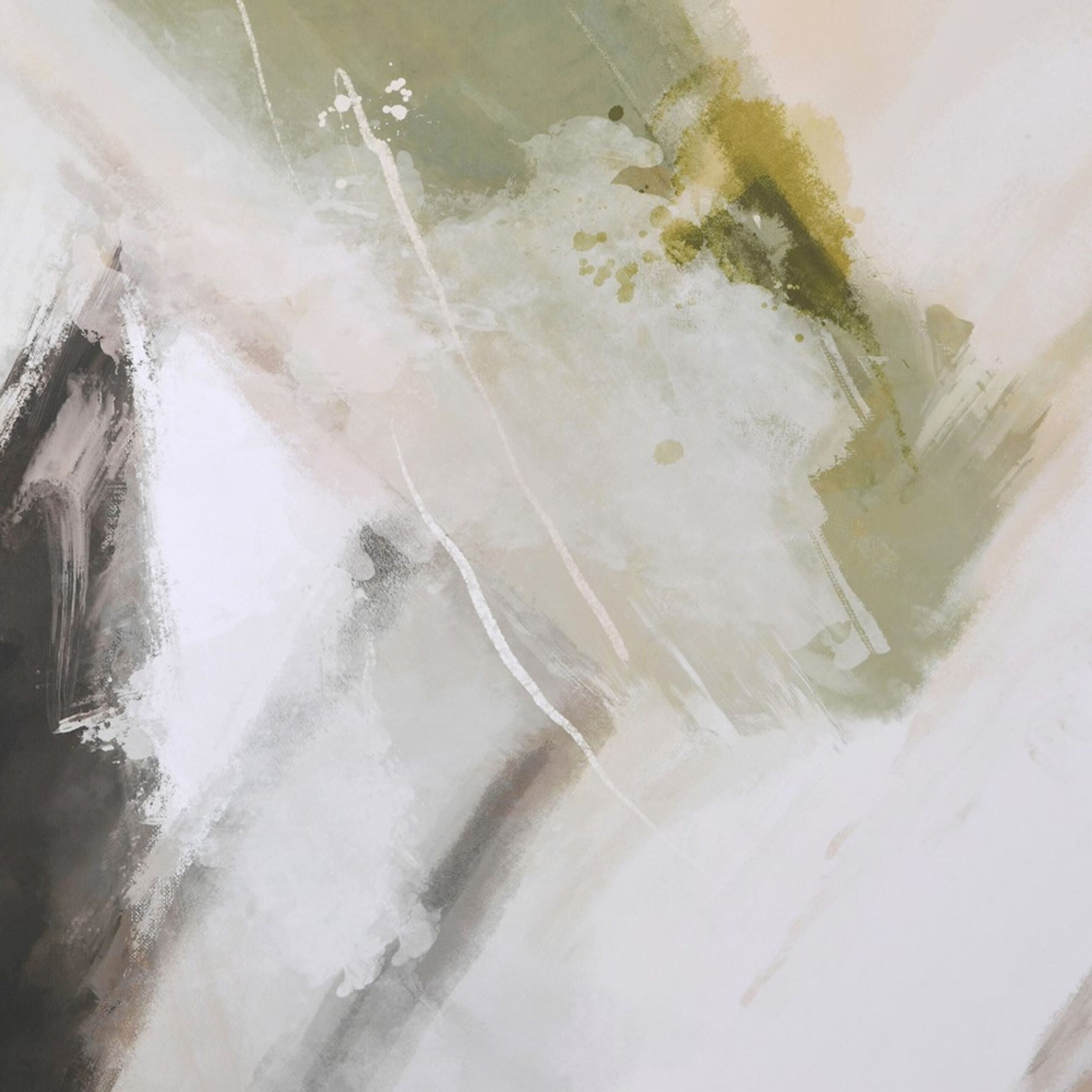 Abstract Green Canvas - Image 2