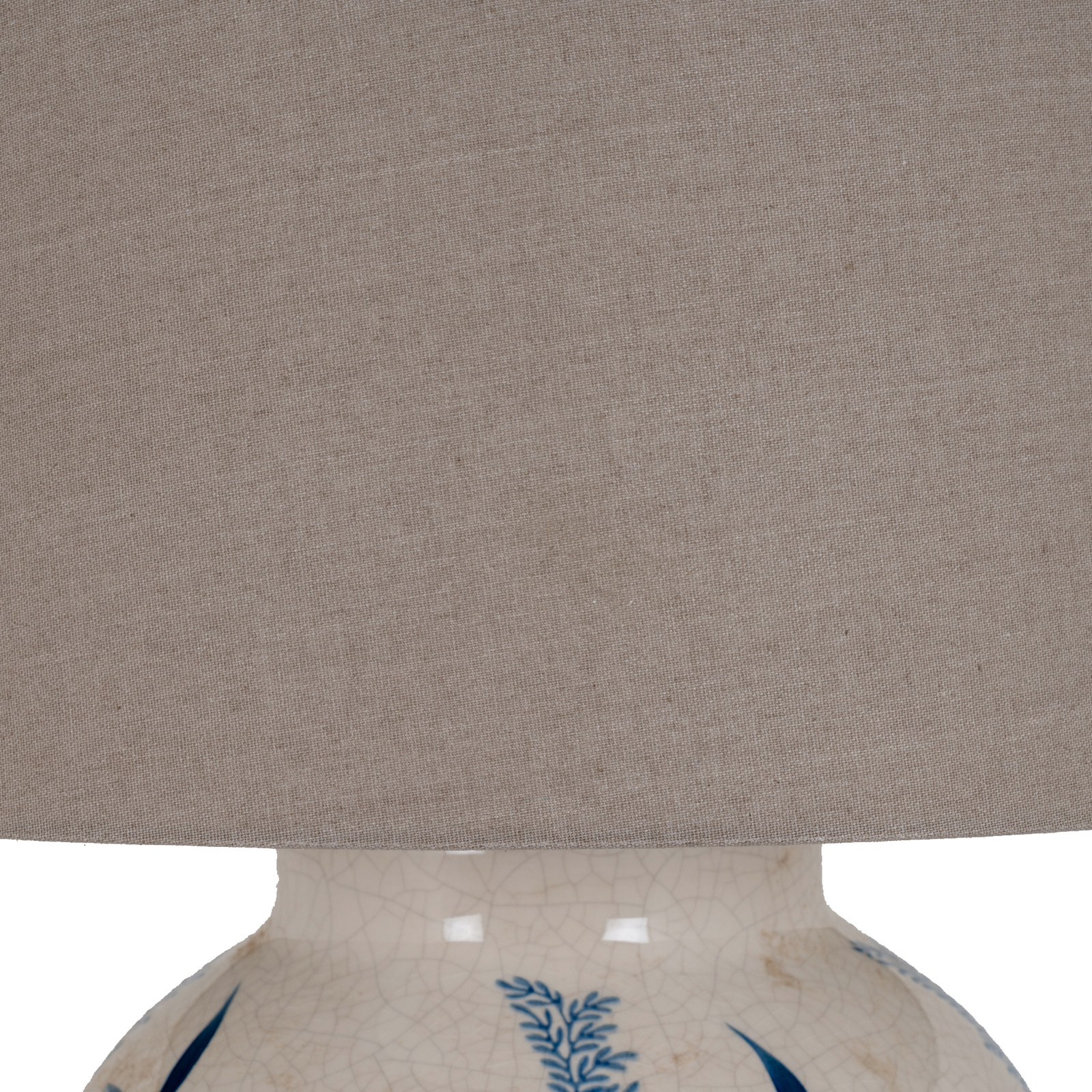 Blue Botanical Ceramic Table Lamp - Image 3
