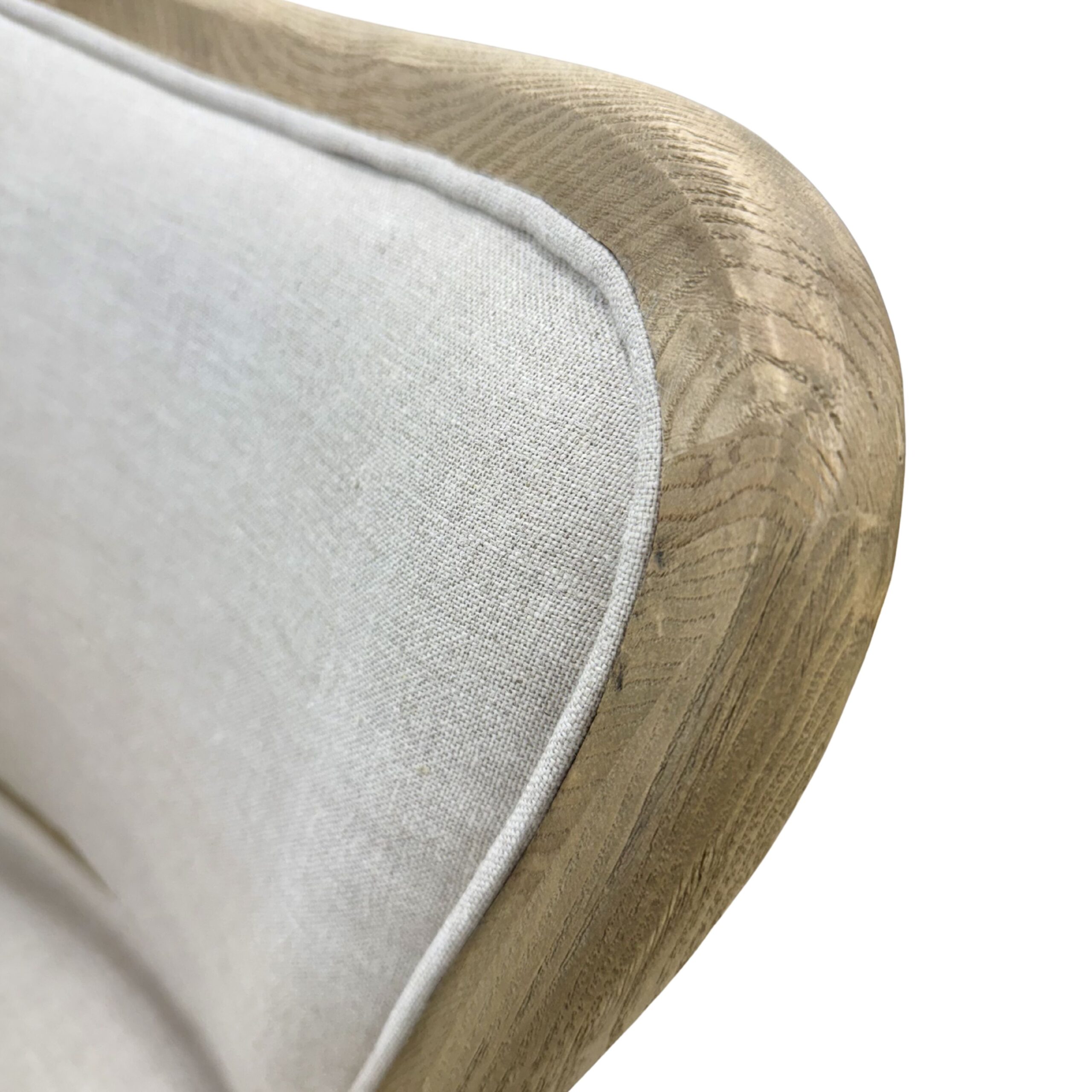 Pair of Natural Upholstered Dining Chairs - Image 9