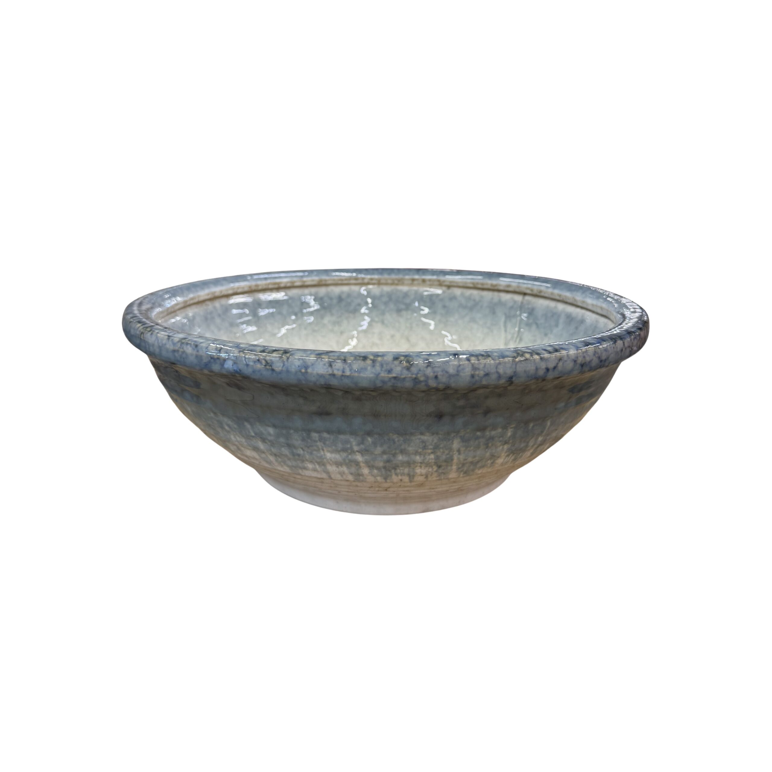 Blue Glazed Ceramic Bowl