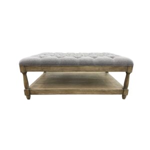 Soft Grey Buttoned Coffee Table