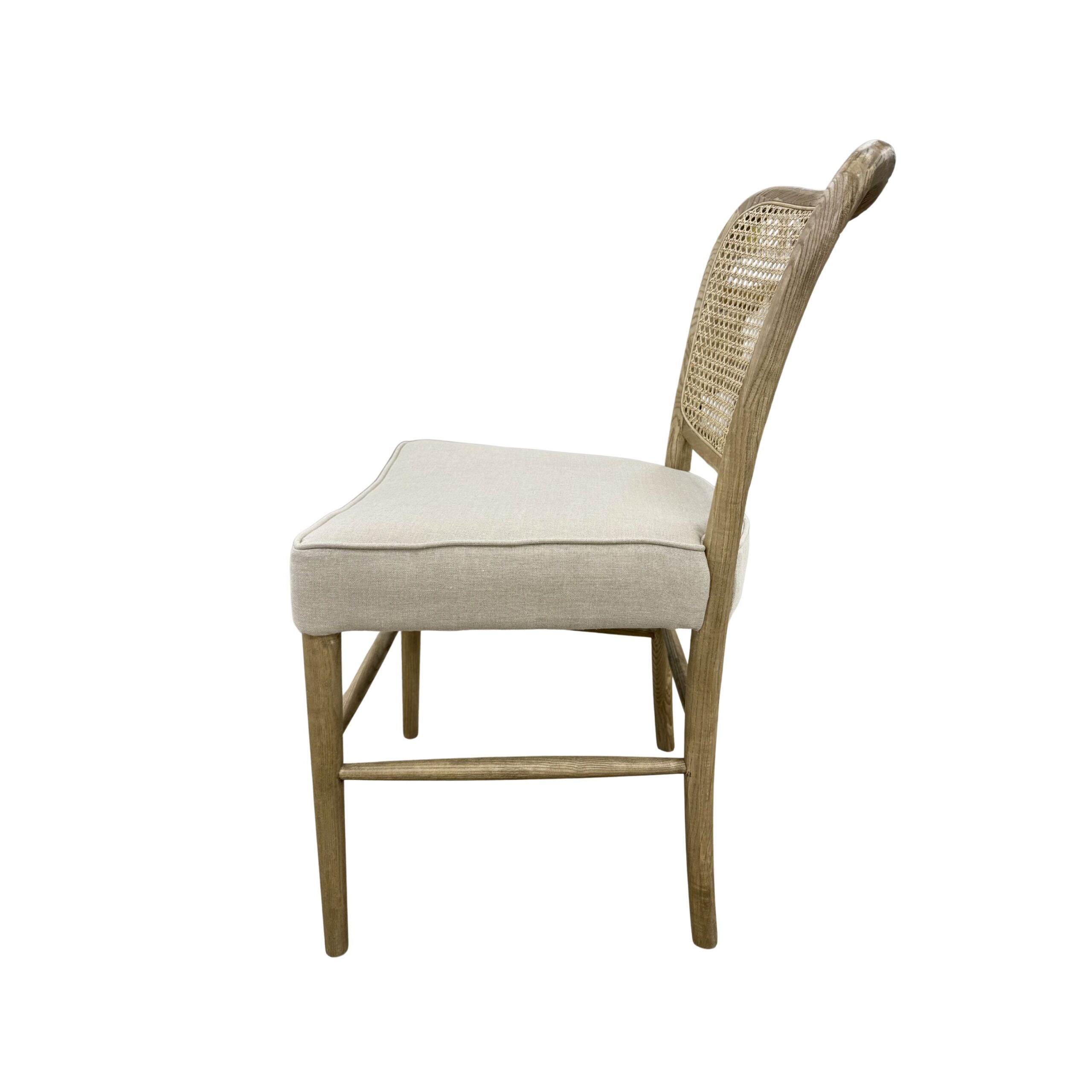 Pair of Natural Rattan Back Dining Chairs - Image 4