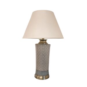 Lattice Patterned Cylinder Table Lamp