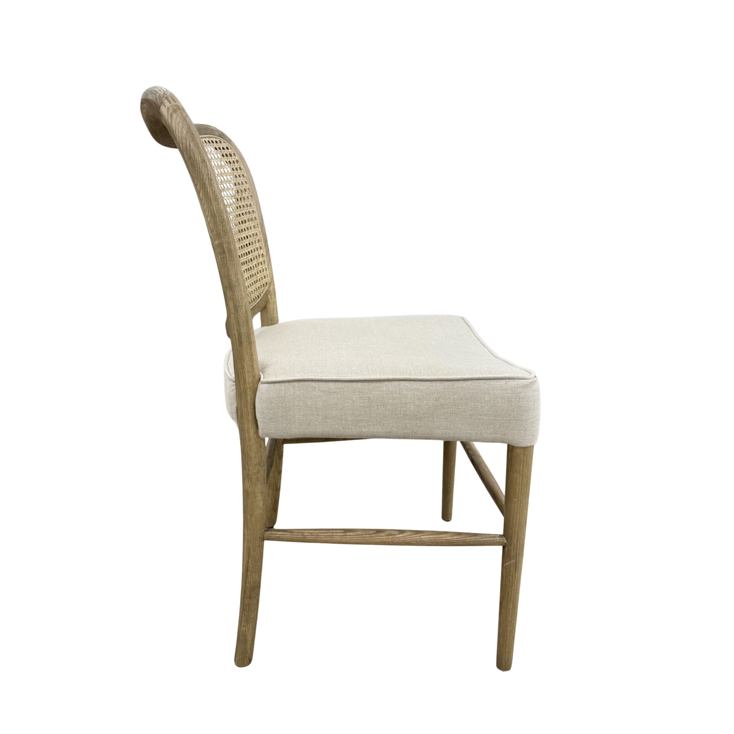 Pair of Natural Rattan Back Dining Chairs - Image 2