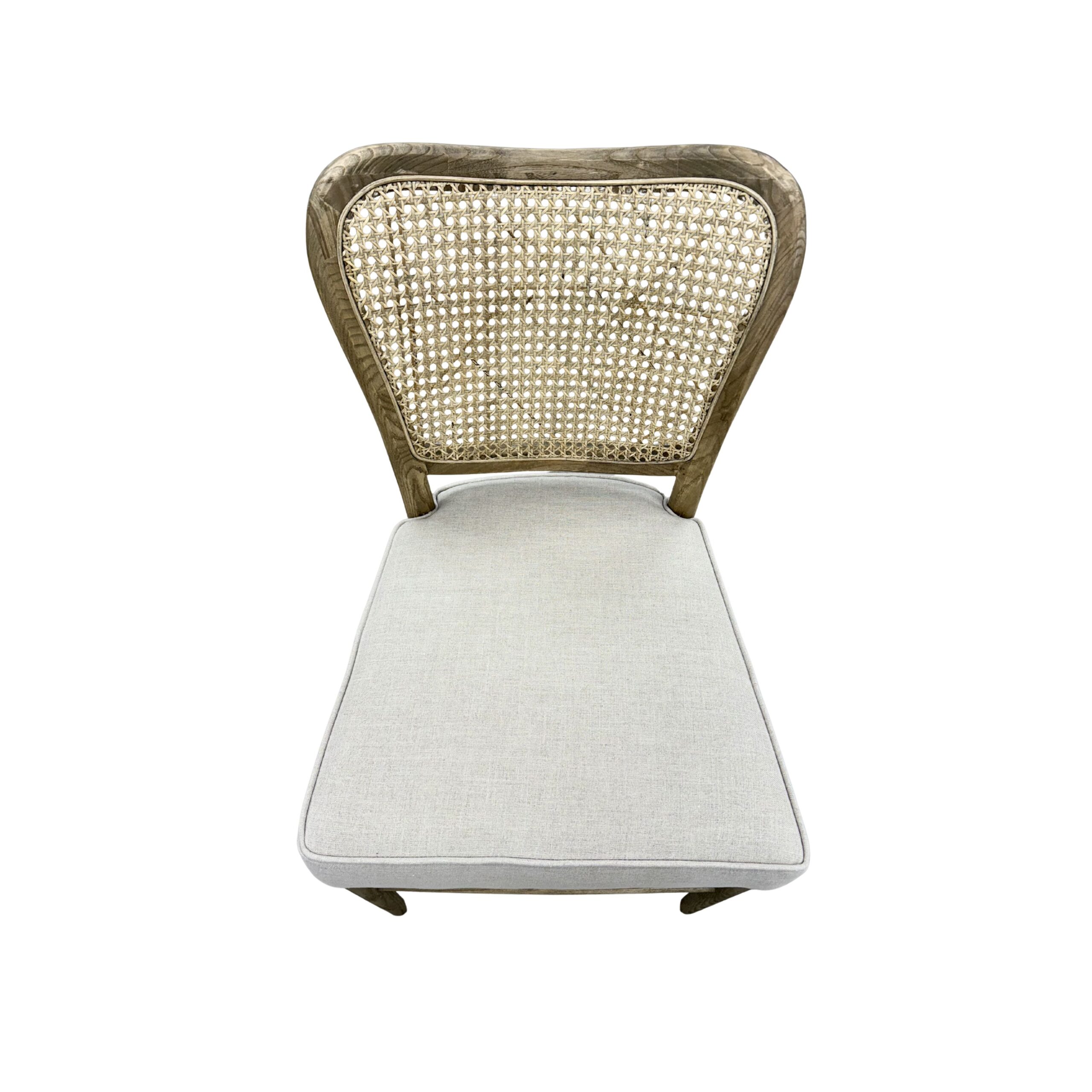 Pair of Natural Rattan Back Dining Chairs - Image 3