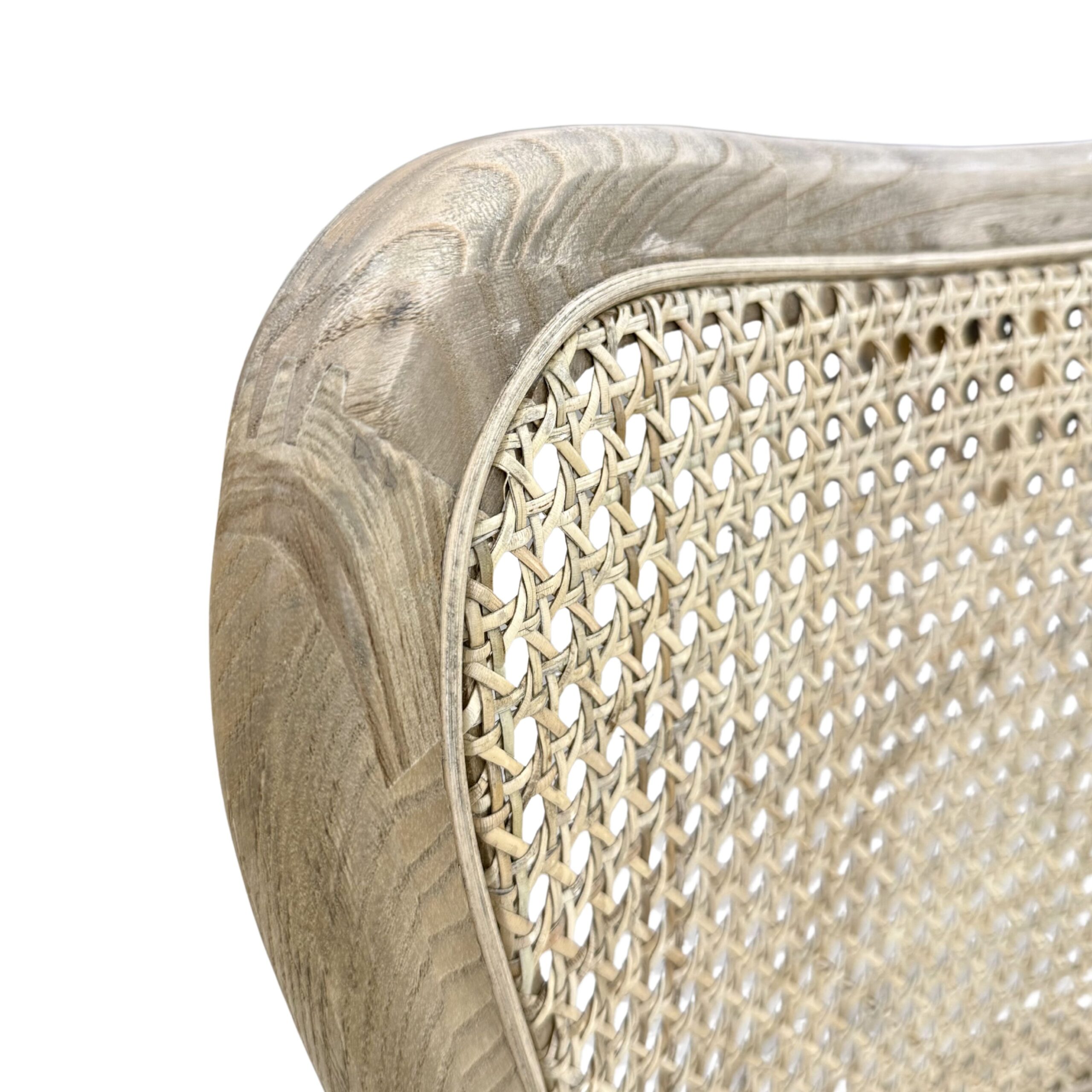 Pair of Natural Rattan Back Dining Chairs - Image 6