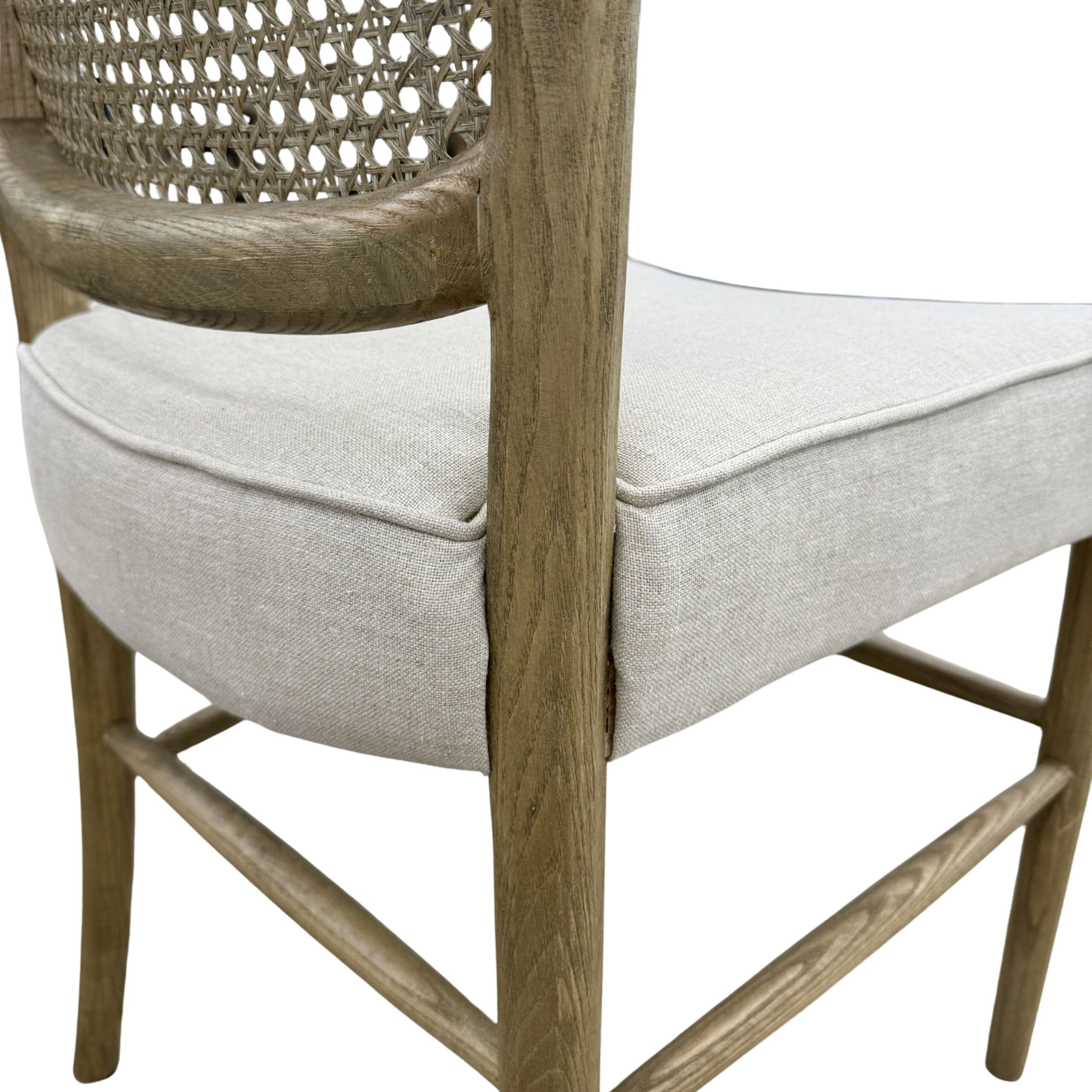 Pair of Natural Rattan Back Dining Chairs - Image 7