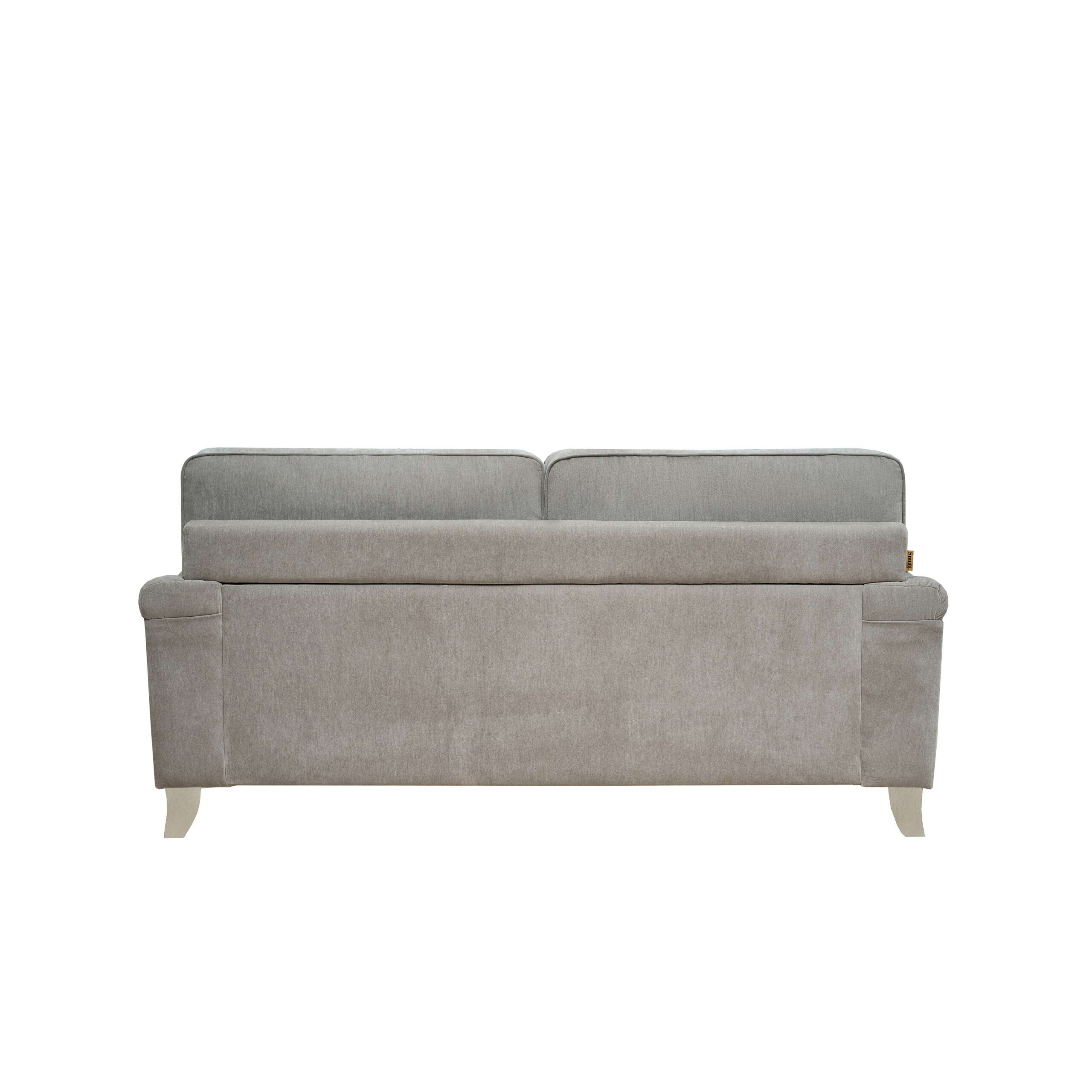 Stowe 3 Seater Sofa in Soft Grey - Image 3
