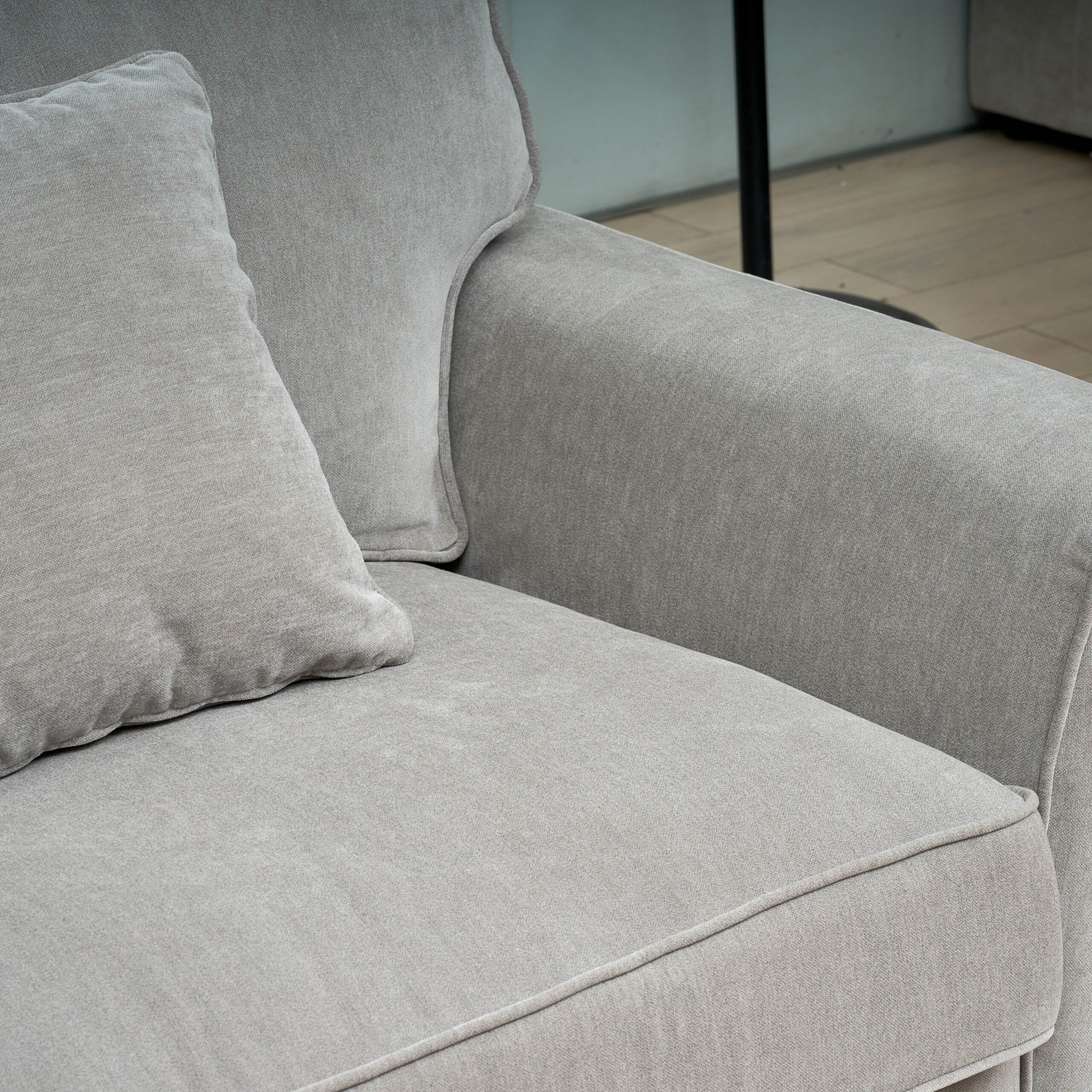 Harrow 3 Seater Sofa in Soft Grey - Image 7