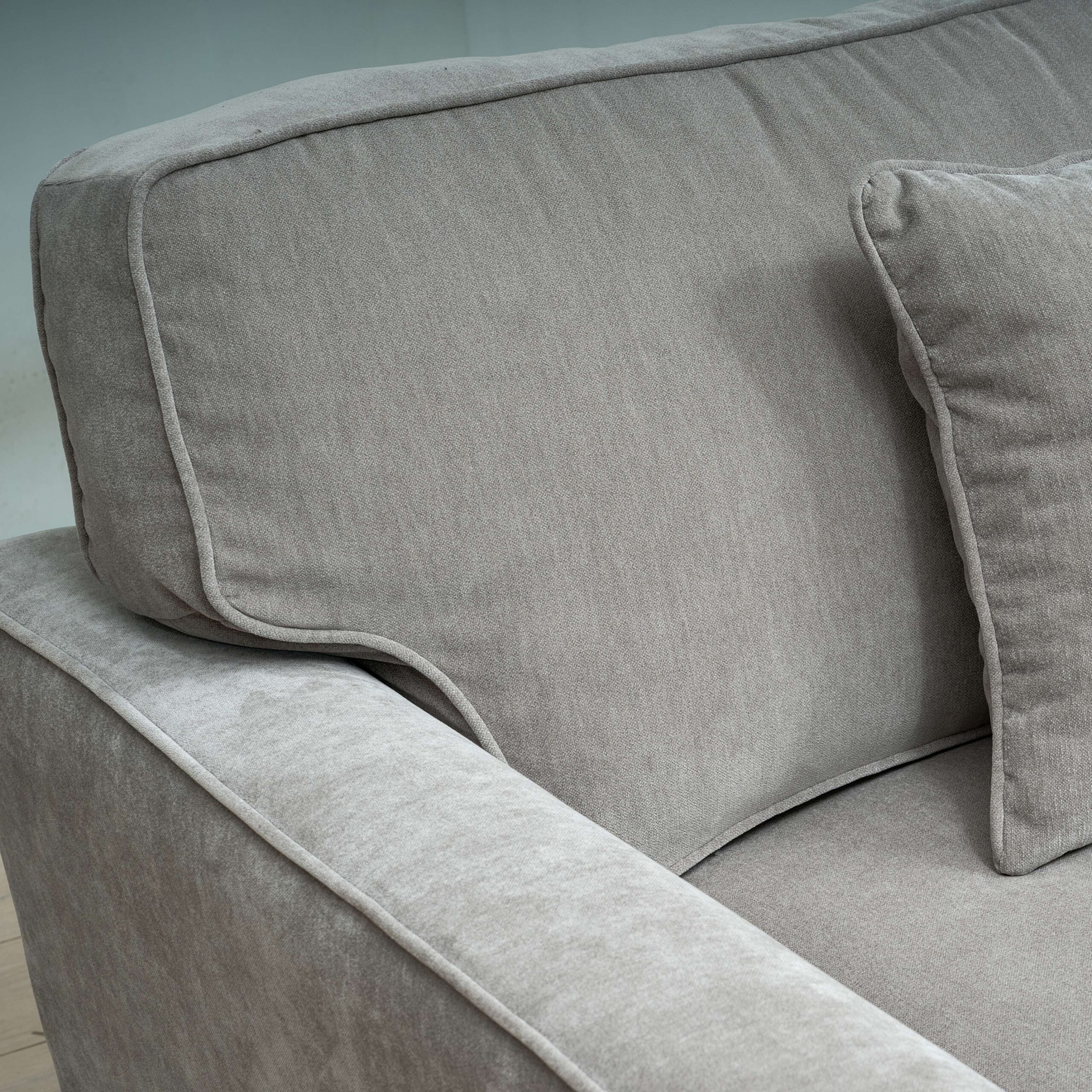 Harrow 3 Seater Sofa in Soft Grey - Image 6