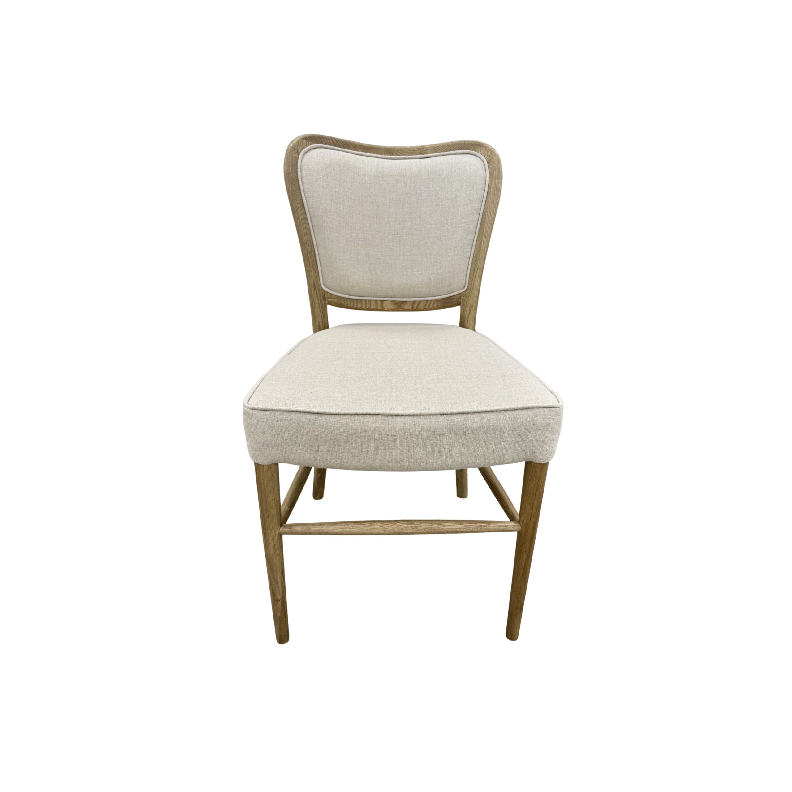Pair of Natural Upholstered Dining Chairs - Image 3