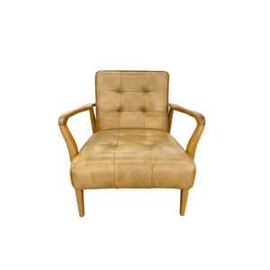 Wooden Framed Occasional Chair in New Nutter Leather