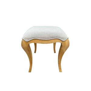 Paris Weathered Oak Upholstered Stool