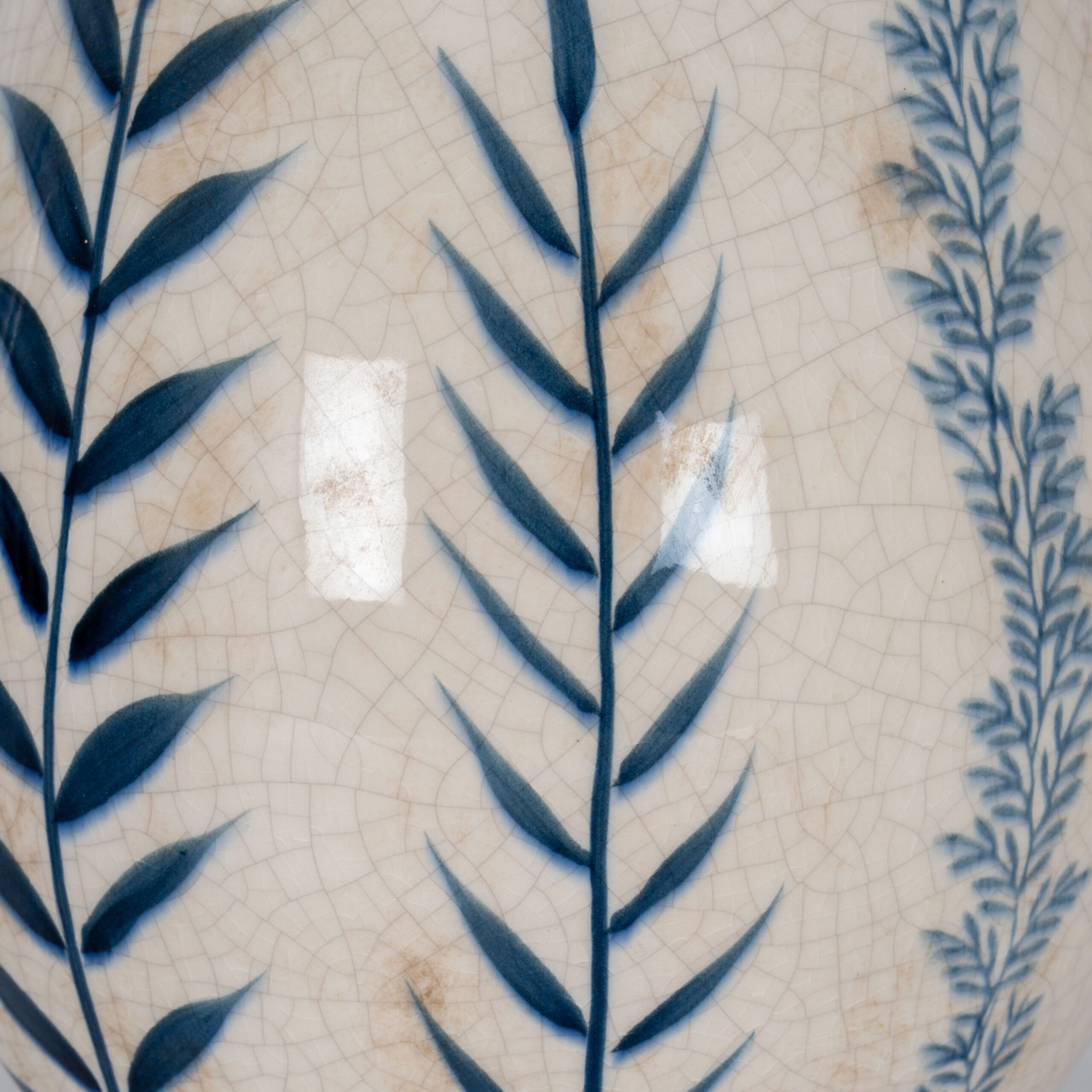 Large Blue Botanical Ceramic Jug - Image 3