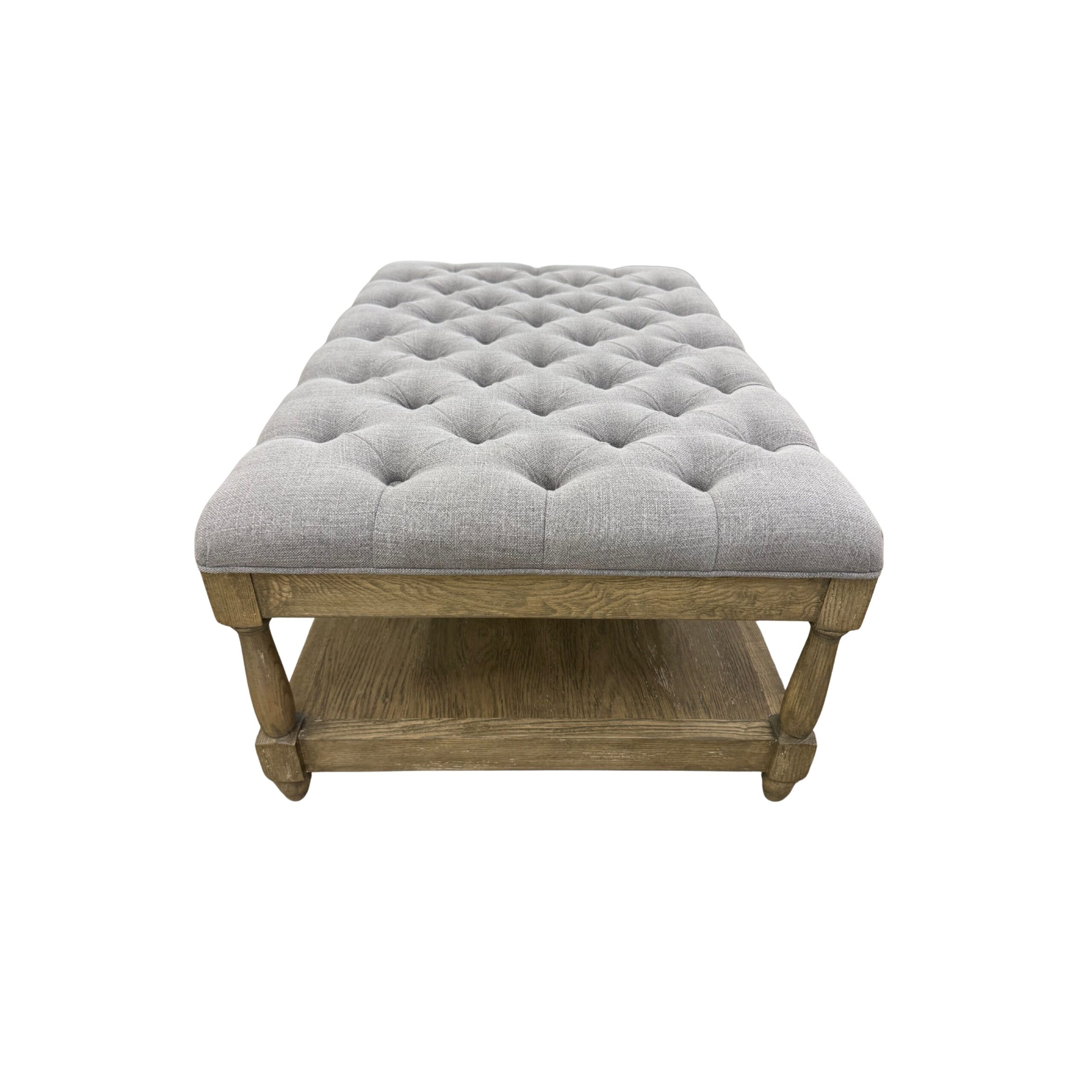 Soft Grey Buttoned Coffee Table - Image 4