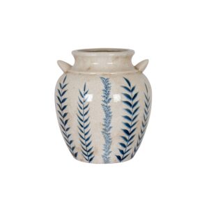 Oversized Blue Botanical Vase