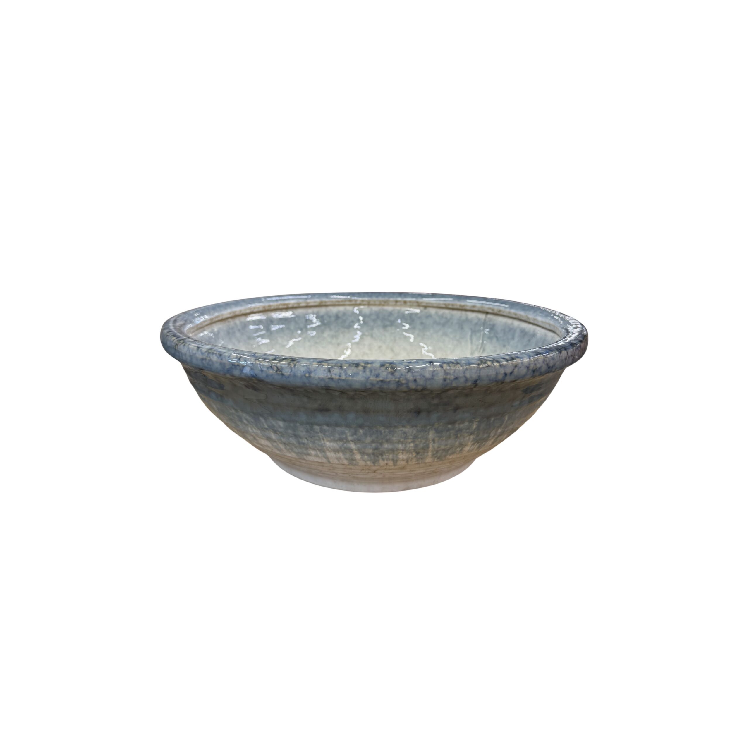 Blue Glazed Ceramic Bowl - Image 4