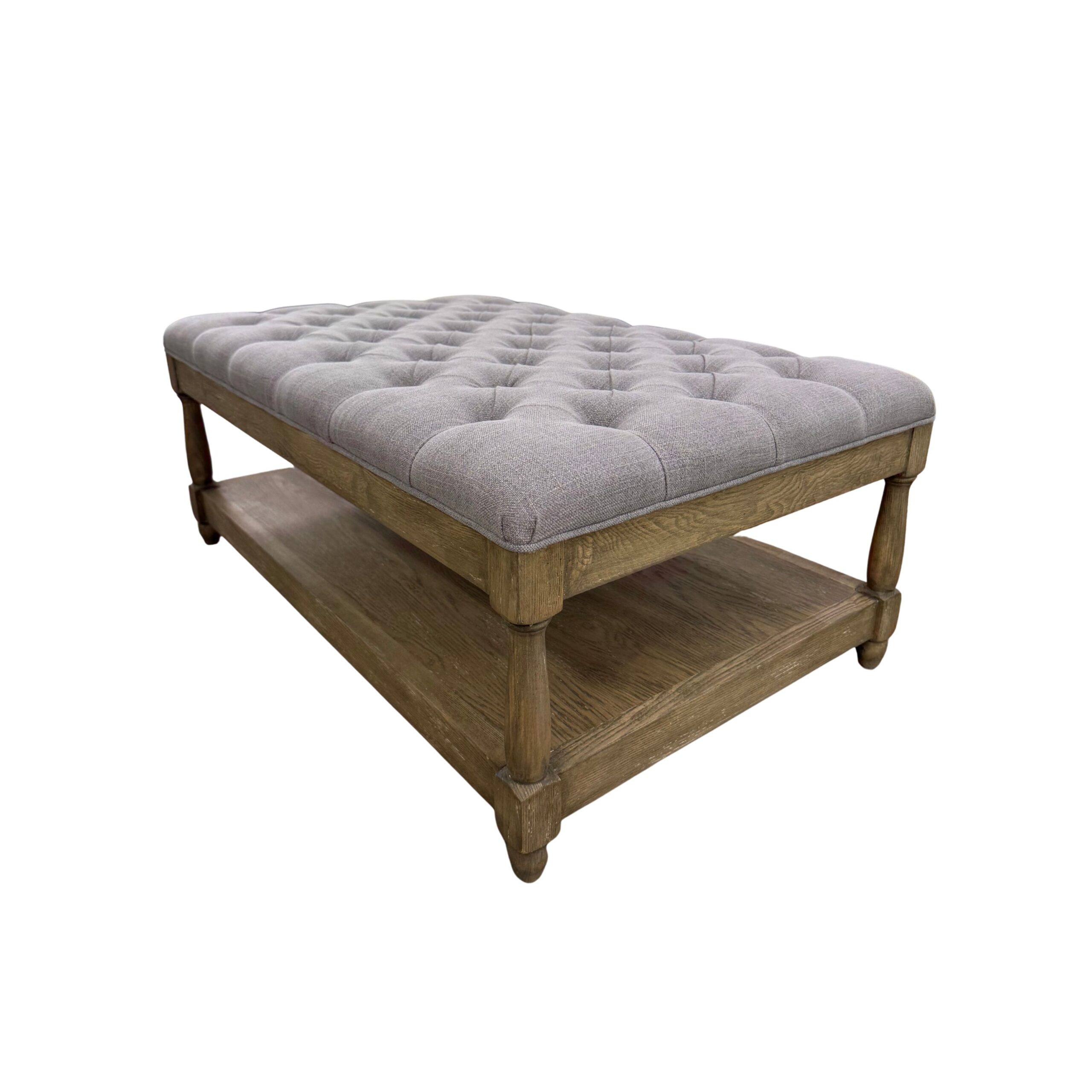 Soft Grey Buttoned Coffee Table - Image 3