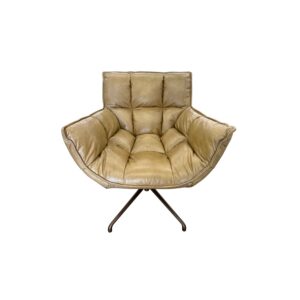 Swivel Chair in New Nutter Leather